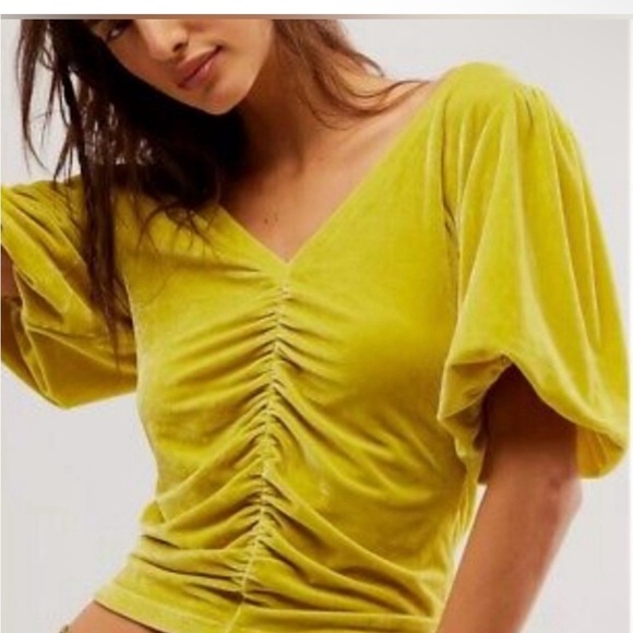 NWOT Free People Cupcake Velvet Top - Picture 2 of 5